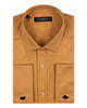 Camel Plain Double Cuff Shirt