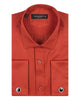 Rustic Brown Plain Double Cuff Shirt