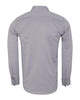 Grey Casual Twill Double Cuff Long Sleeve Shirt