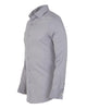 Grey Casual Twill Double Cuff Long Sleeve Shirt