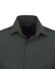 Dark Green Casual Twill Double Cuff Long Sleeve Shirt