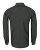 Dark Green Casual Twill Double Cuff Long Sleeve Shirt