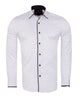 Black Classic Plain Shirt with Collar Tip Design