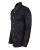 Black Round Collar Pin Shirt