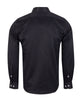Black Round Collar Pin Shirt