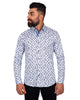 Floral Bird Print Cotton Men's Shirt