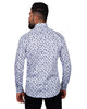 Floral Bird Print Cotton Men's Shirt