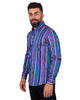 Neon Pastel Stripe Men's Shirt