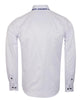 White Floral Double Collar Men's Shirt