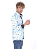 Blue Colourful Mockingbird Print Men's Shirt