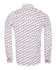 Burgundy Floral Print Men's Shirt