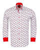 Burgundy Floral Print Men's Shirt
