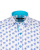 Blue Floral Print Men's Shirt