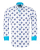 Electric Blue Floral Print Shirt