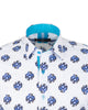 Electric Blue Floral Print Shirt
