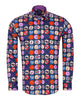 Colourful Vinyl Print Shirt with Matching Handkerchief