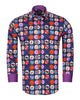 Colourful Vinyl Print Shirt with Matching Handkerchief