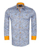 Paisley Print Light Blue Shirt with Matching Handkerchief