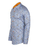 Paisley Print Light Blue Shirt with Matching Handkerchief