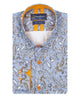 Paisley Print Light Blue Shirt with Matching Handkerchief