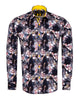 Lily Print Pure Cotton Men's Shirt with Matching Handkerchief