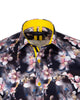 Lily Print Pure Cotton Men's Shirt with Matching Handkerchief