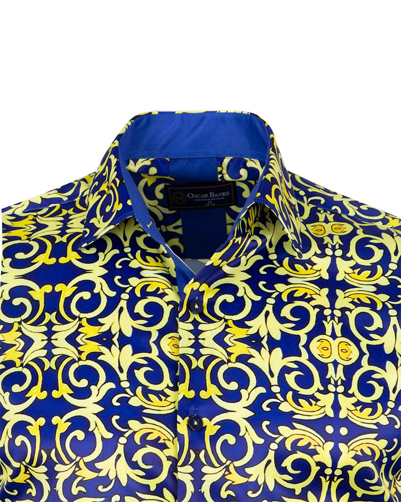 Blue & Gold Baroque Shirt