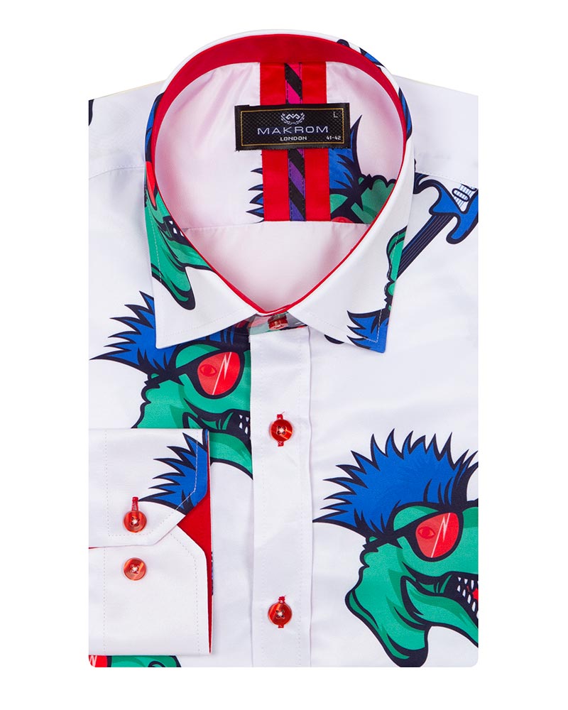 Dinosaur Print Long Sleeve Shirt