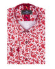 Red Floral Design Print Men's Shirt