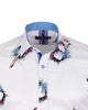 White Guitar Splash Print Men's Shirt
