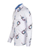White Guitar Splash Print Men's Shirt