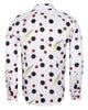 White Polka Dot Print Men's Shirt