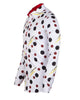 White Polka Dot Print Men's Shirt