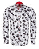 White Dotted Moon Print Men's Shirt