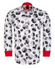White Dotted Moon Print Men's Shirt