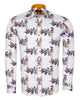 Floral Print Men's Shirt with Matching Handkerchief