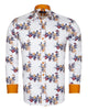 Floral Print Men's Shirt with Matching Handkerchief