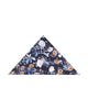 Blue Rose Print Men's Shirt with Matching Handkerchief