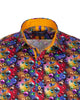 Colourful Bubbles Print Men's Shirt with Matching Handkerchief