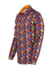 Colourful Bubbles Print Men's Shirt with Matching Handkerchief