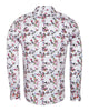 White Flowers Print Shirt with Matching Handkerchief