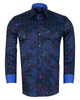 Check Paisley Print Men's Shirt with Matching Handkerchief