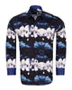Cloud Print Men's Shirt with Matching Handkerchief