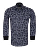Black Polka Dot Print Shirt with Matching Handkerchief