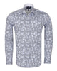 White Polka Dot Print Shirt with Matching Handkerchief