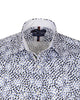 White Polka Dot Print Shirt with Matching Handkerchief