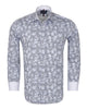 White Polka Dot Print Shirt with Matching Handkerchief