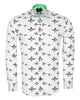 Flying Mallard Print Shirt with Matching Handkerchief