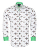 Flying Mallard Print Shirt with Matching Handkerchief