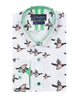 Flying Mallard Print Shirt with Matching Handkerchief